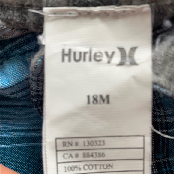 4/$20 Boys Hurley Snap Up Hooded Plaid Sz 18 mth - Picture 4 of 5